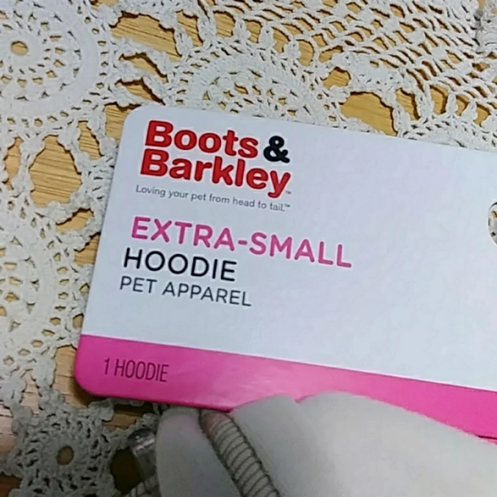 New Boots & Barkley Striped Hoodie for XSmall for Cats or Dogs